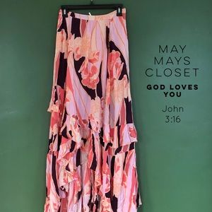 Free People Bring Back the Summer Ruffle Maxi 0 XS